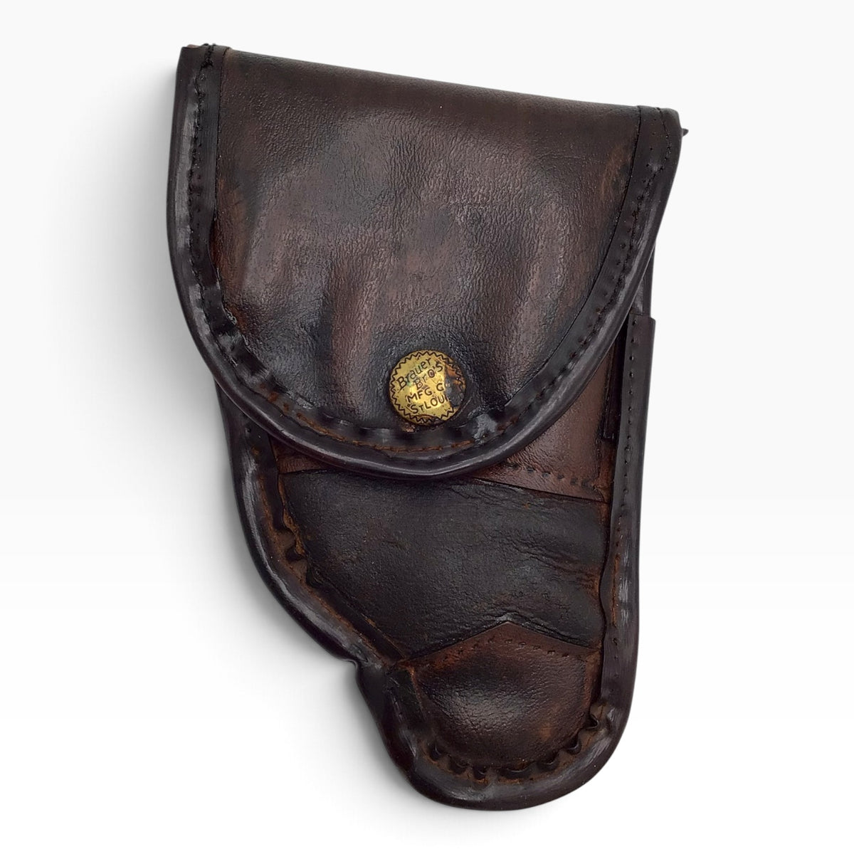 Vintage Brauer Bros. MFG. Co. St. Louis Brown Leather Gun Holster