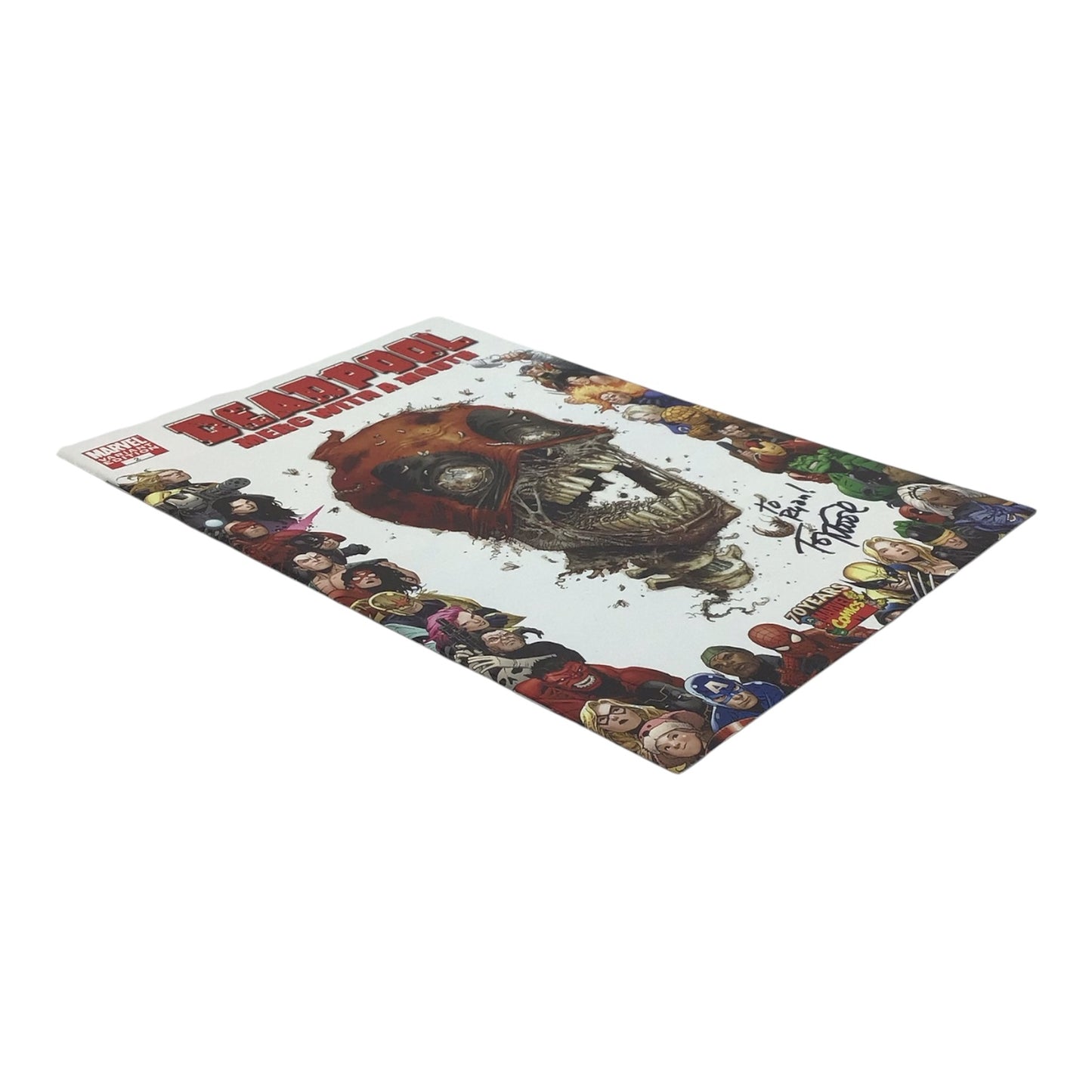Deadpool: Merc with a Mouth #2 70th Anniversary Frame Variant - Signed by Tony Moore