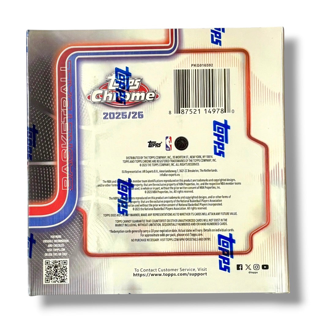 2025 Topps Chrome NBA Basketball Mega Box