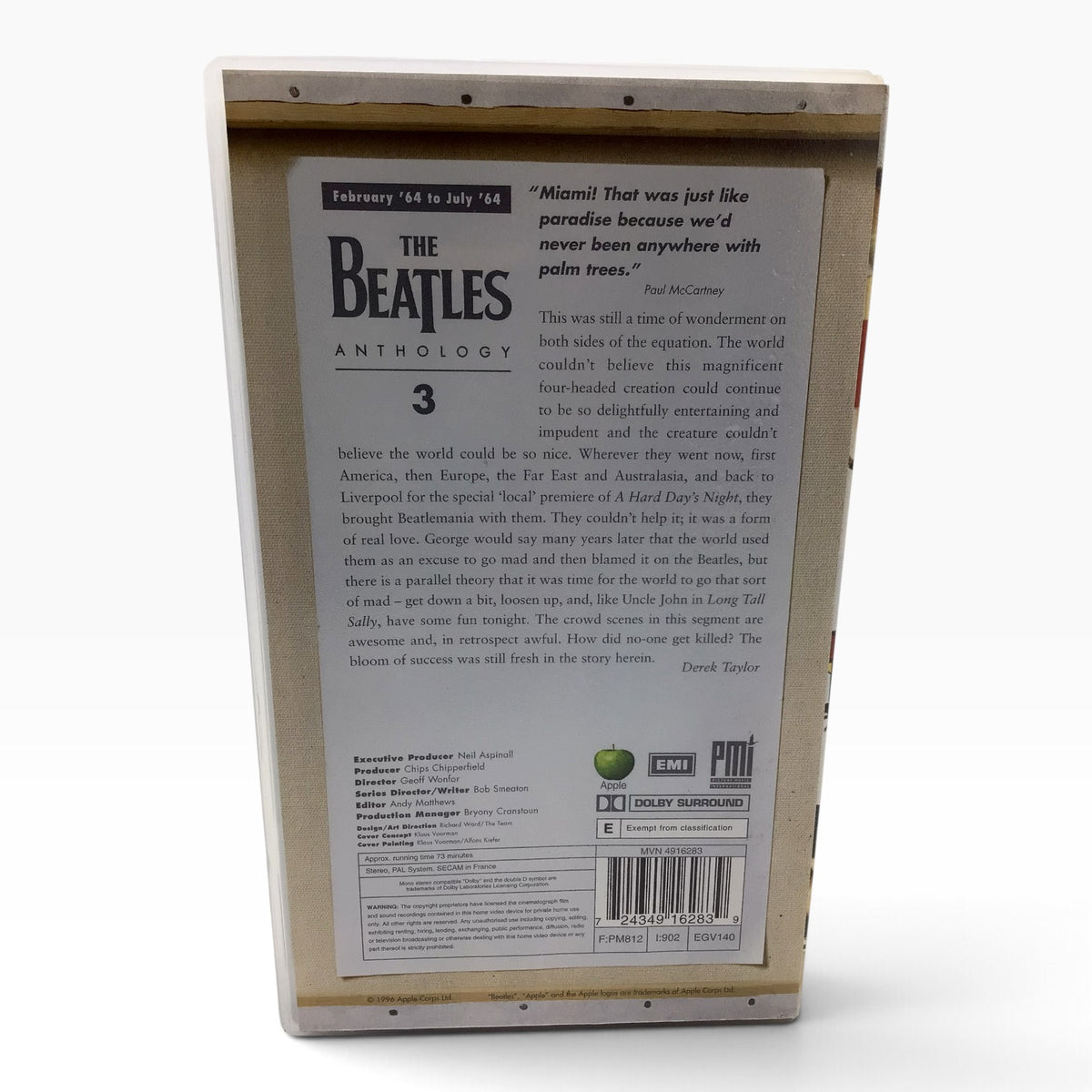 The Beatles Anthology 8-Volume VHS Box Set – 1996 Apple Corps & Capitol Records