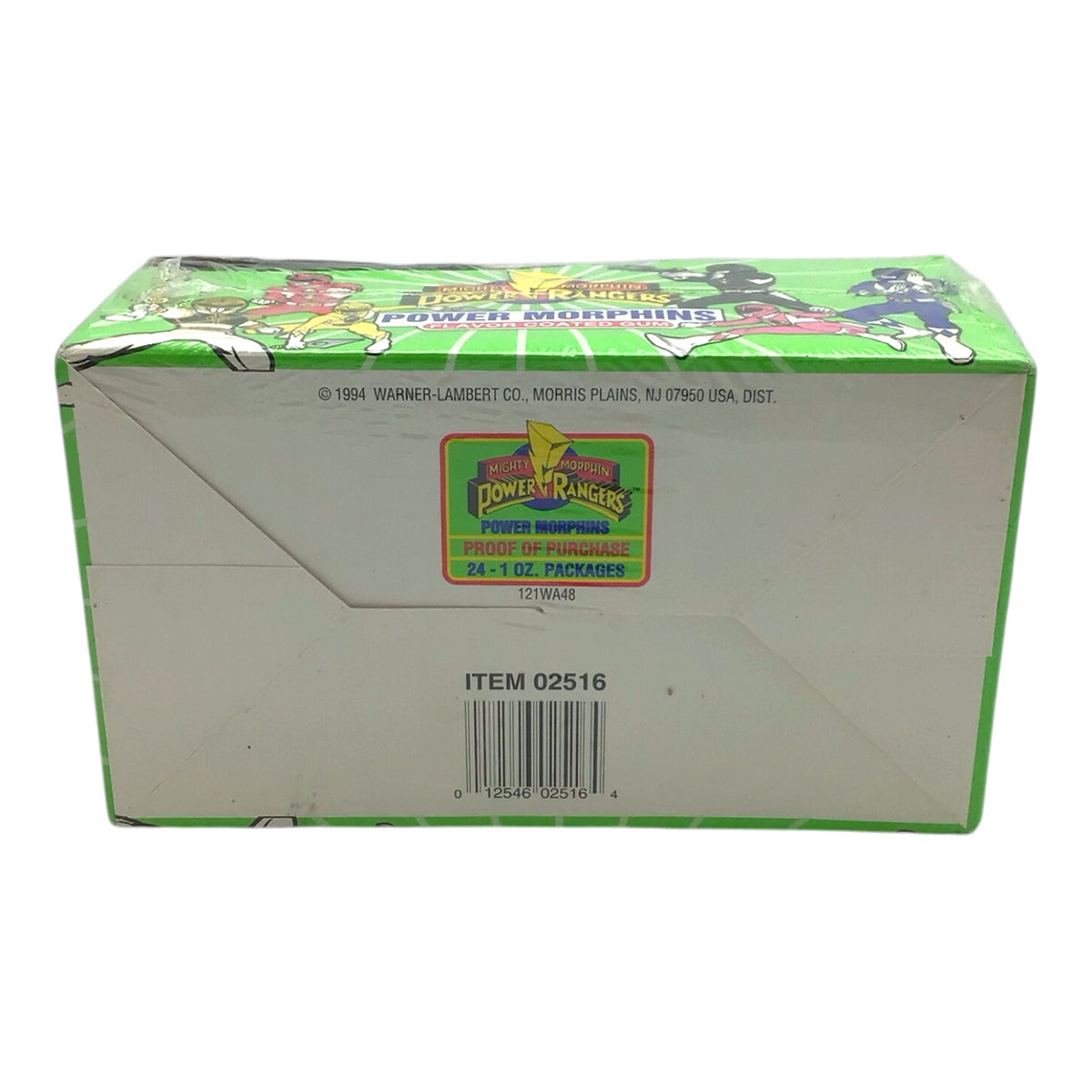 Mighty Morphin Power Rangers Flavor Coated Gum Sealed Case 24 Packs 1994
