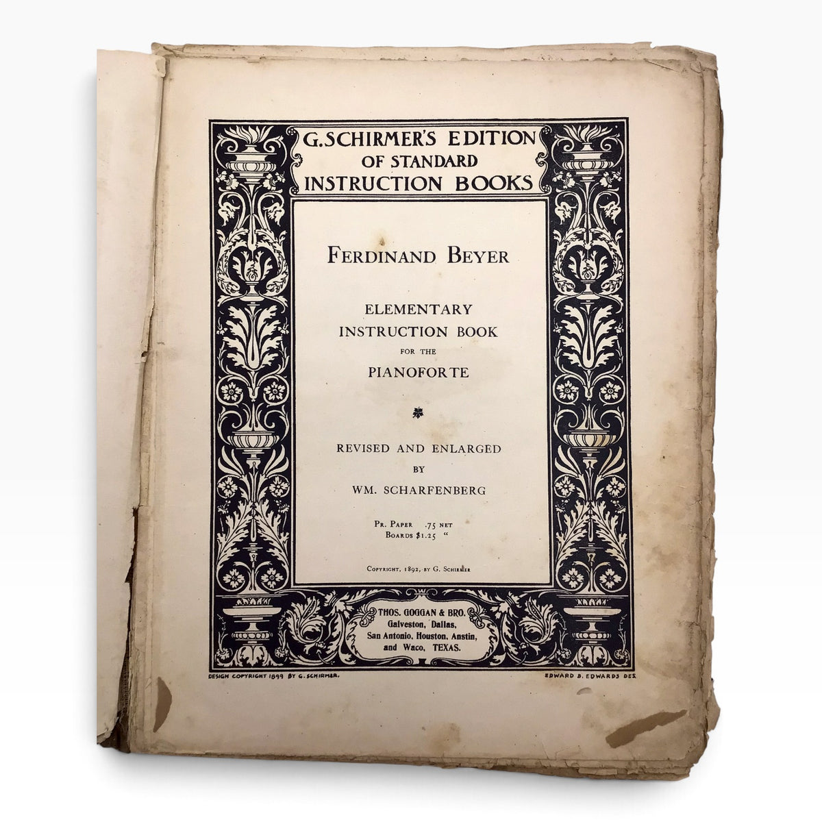 Ferdinand Beyer Elementary Instruction Book for the Pianoforte – G. Schirmer 1899
