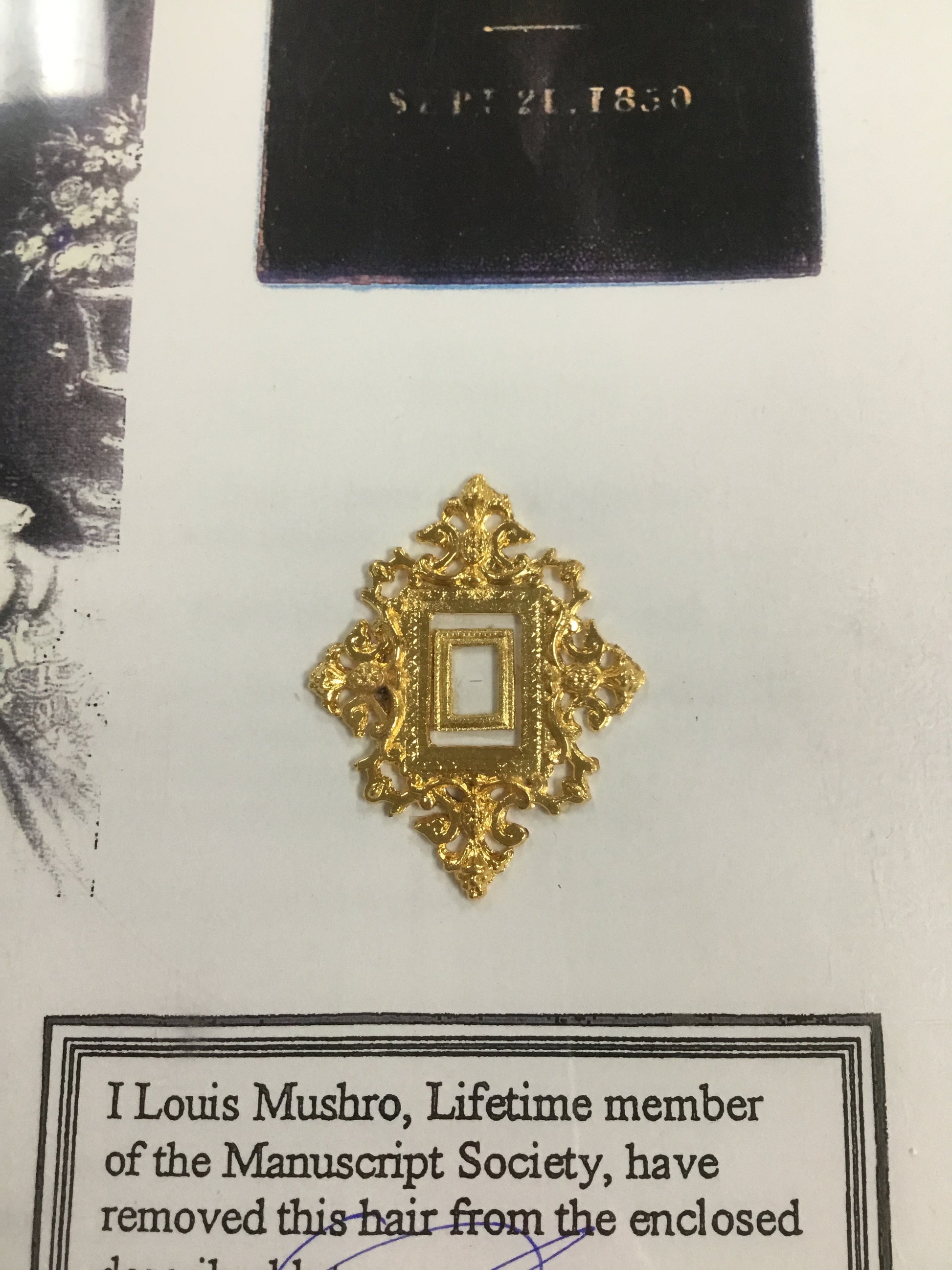 Jenny Lind, the Swedish Nightengale, Hair Clipping with COA