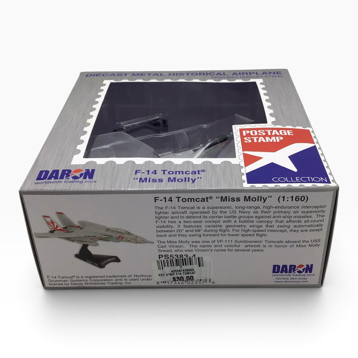 F-14 Tomcat “Miss Molly” Diecast Scale Model Airplane (2022) – Postage Stamp Collection