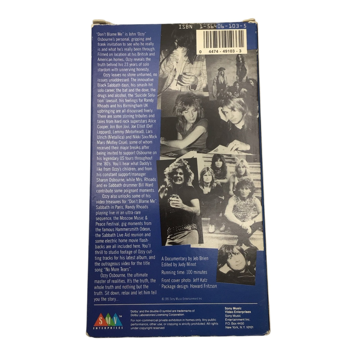 Ozzy Osbourne Don't Blame Me VHS Tape