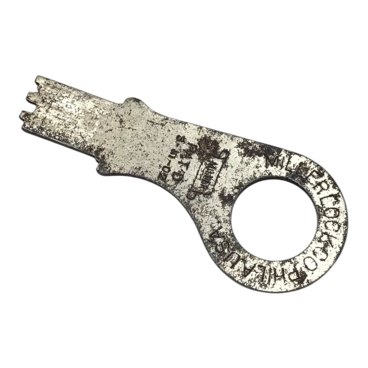 Antique Champion 6-Lever Pancake Lock w/ Key