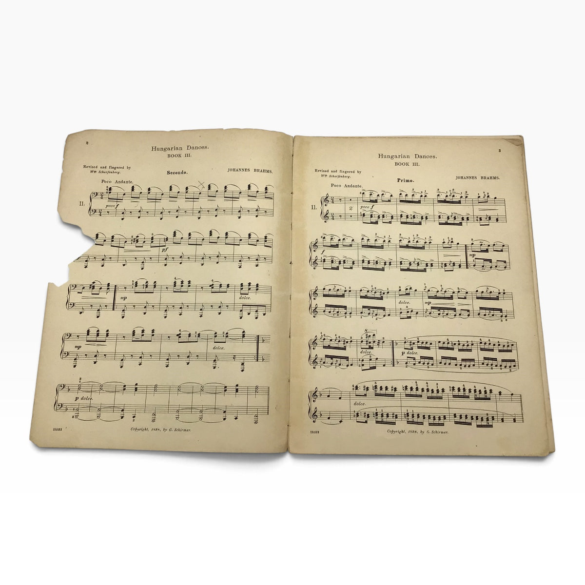 Johannes Brahms Hungarian Dances 1898 - Schirmer's Library of Musical Classics Vols. 257 & 439