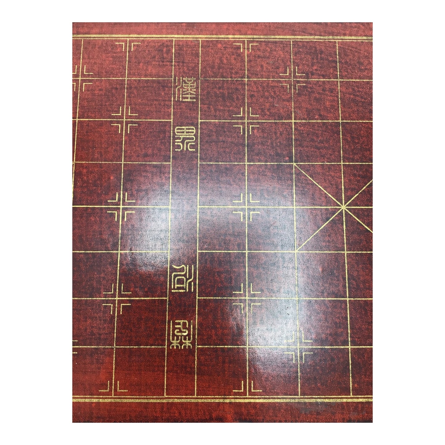 Vintage Chinese Chess Set with Hand-Carved Pieces & Sealed Playing Cards in Wooden Storage Box