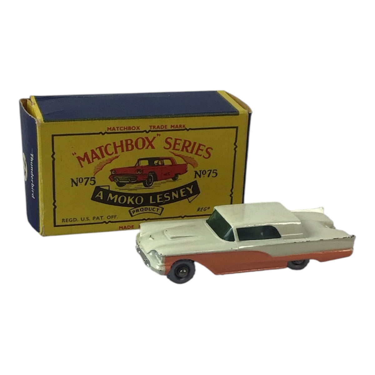 Moko Lesney Matchbox Series No. 75 Ford Thunderbird w/ Original Box