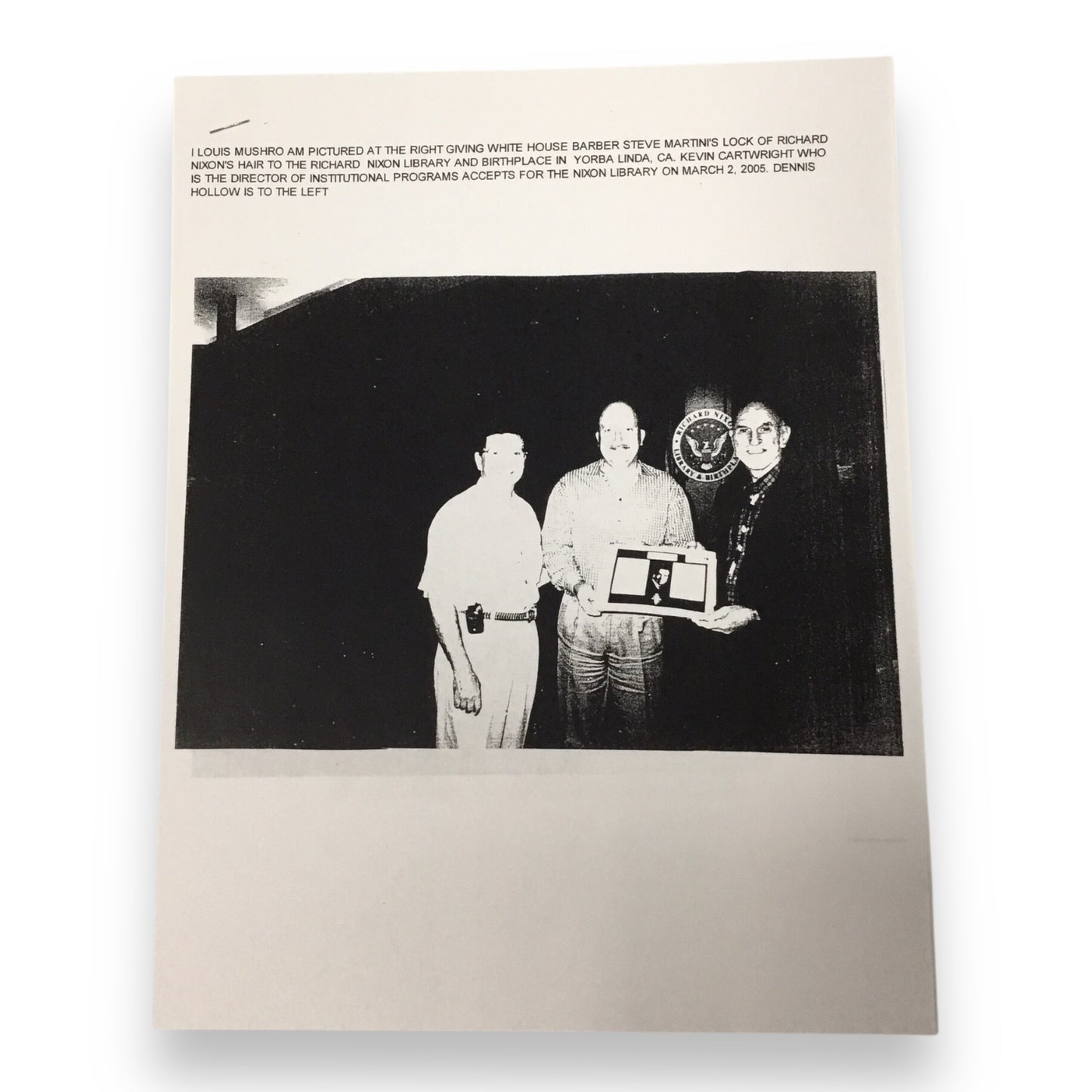 Lyndon B. Johnson Hair Clipping with COA