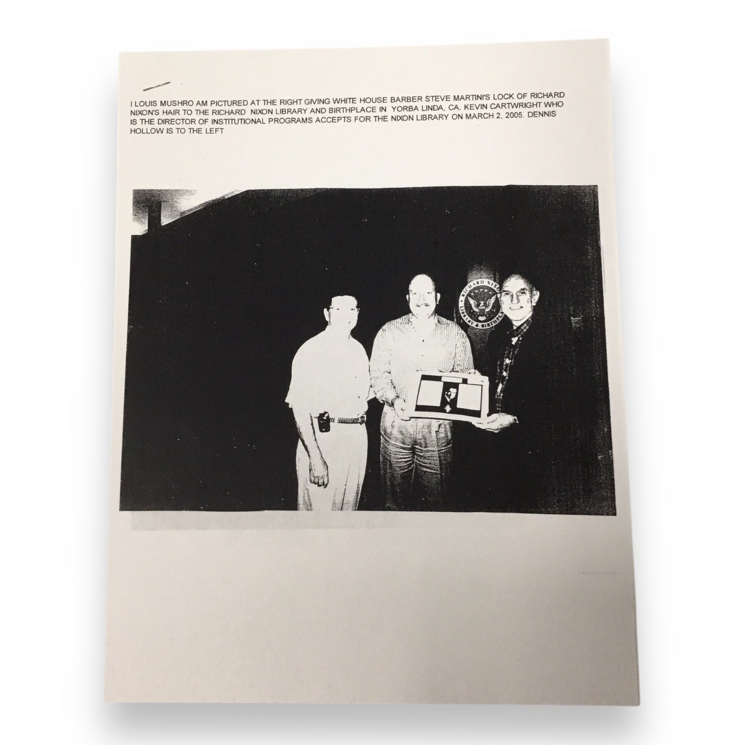 Lyndon B. Johnson Hair Clipping with COA