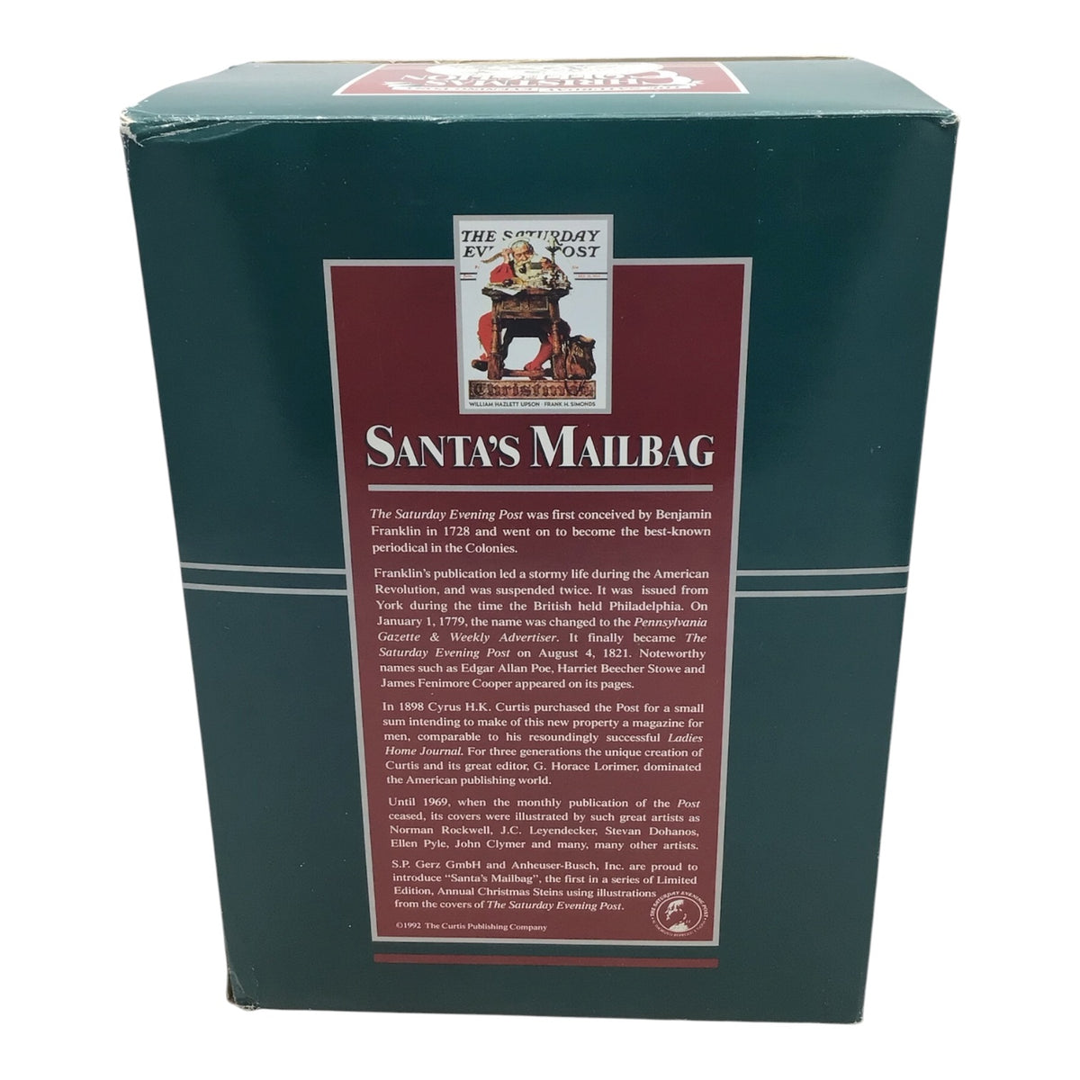 The Saturday Evening Post Christmas Selection Beer Stein - Santa's Mailbag