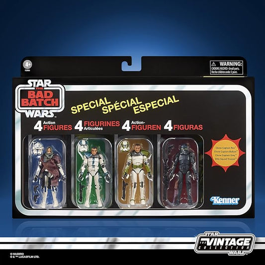 STAR WARS Vintage Collection The Bad Batch Special 4-Pack 3.75" Action Figures (Amazon Exclusive)