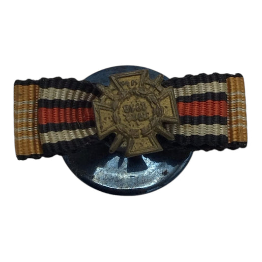 German WWI Hindenburg Cross with Swords Button Ribbon
