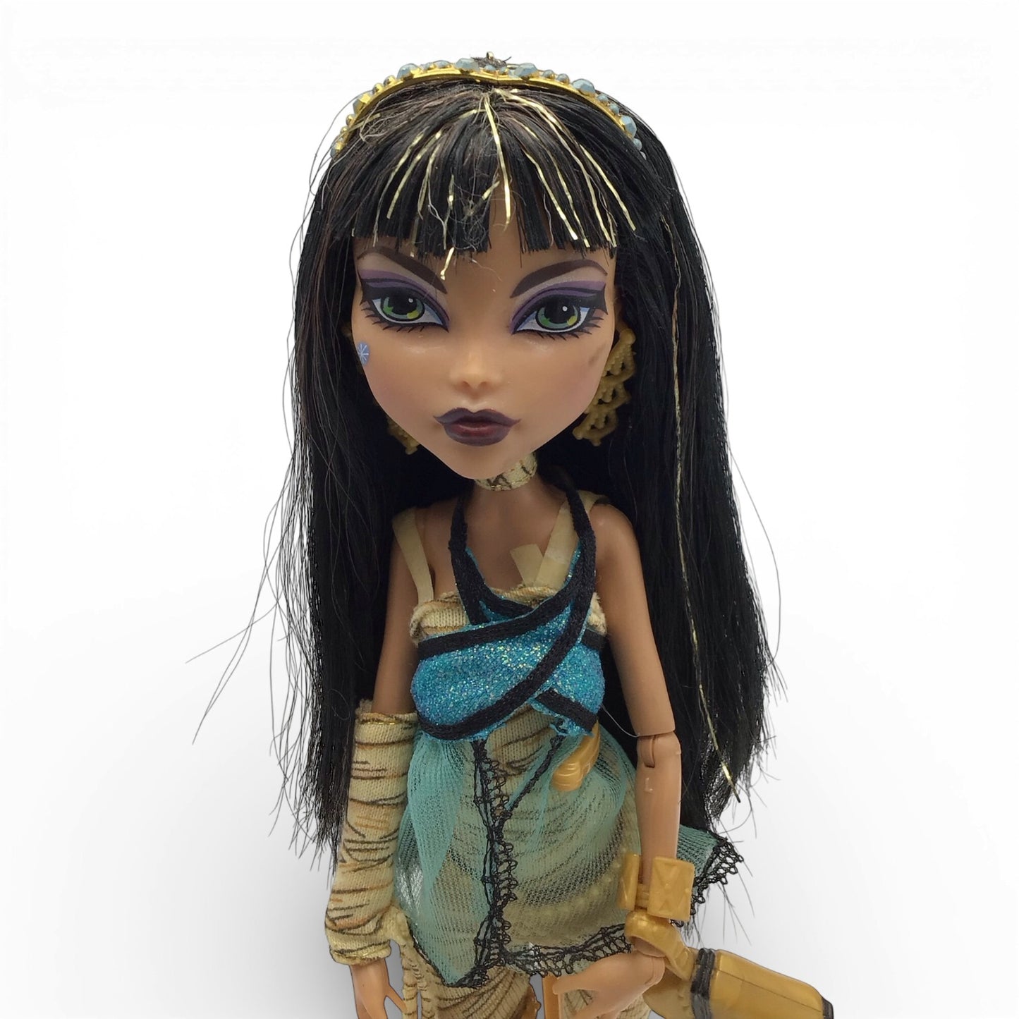 Monster High Dolls Cleo De Nile First Wave Gen 1 - Gold Elastic, No Box