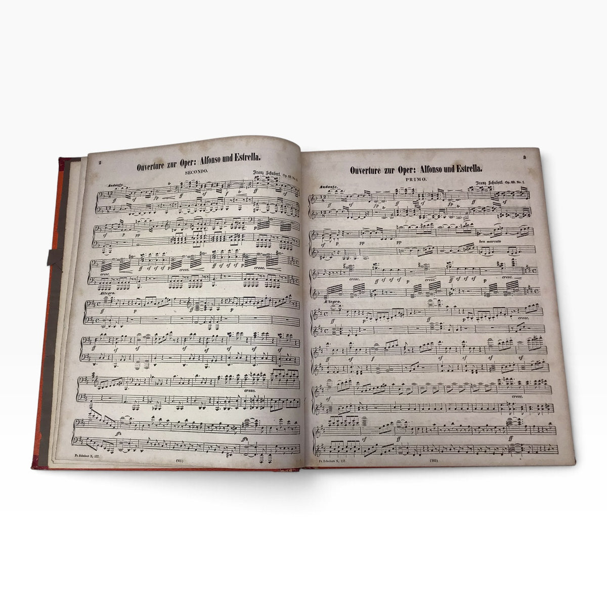 Franz Schubert Complete Compositions Piano Four Hands 2 Volume 10 – Antique German Piano Music Book