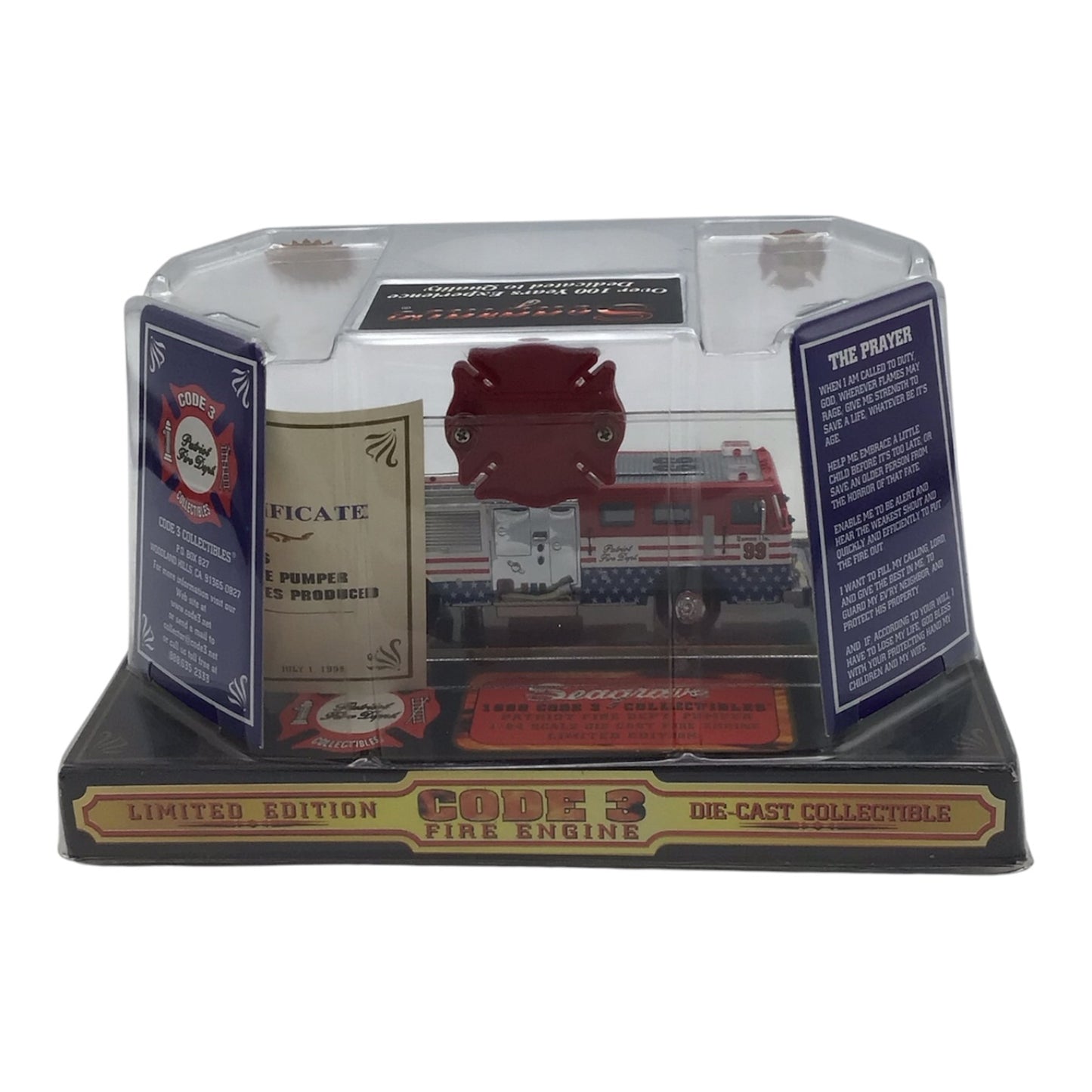 Code 3 Fire Engine 99 1/64 Scale Limited Edition Die Cast Collectible