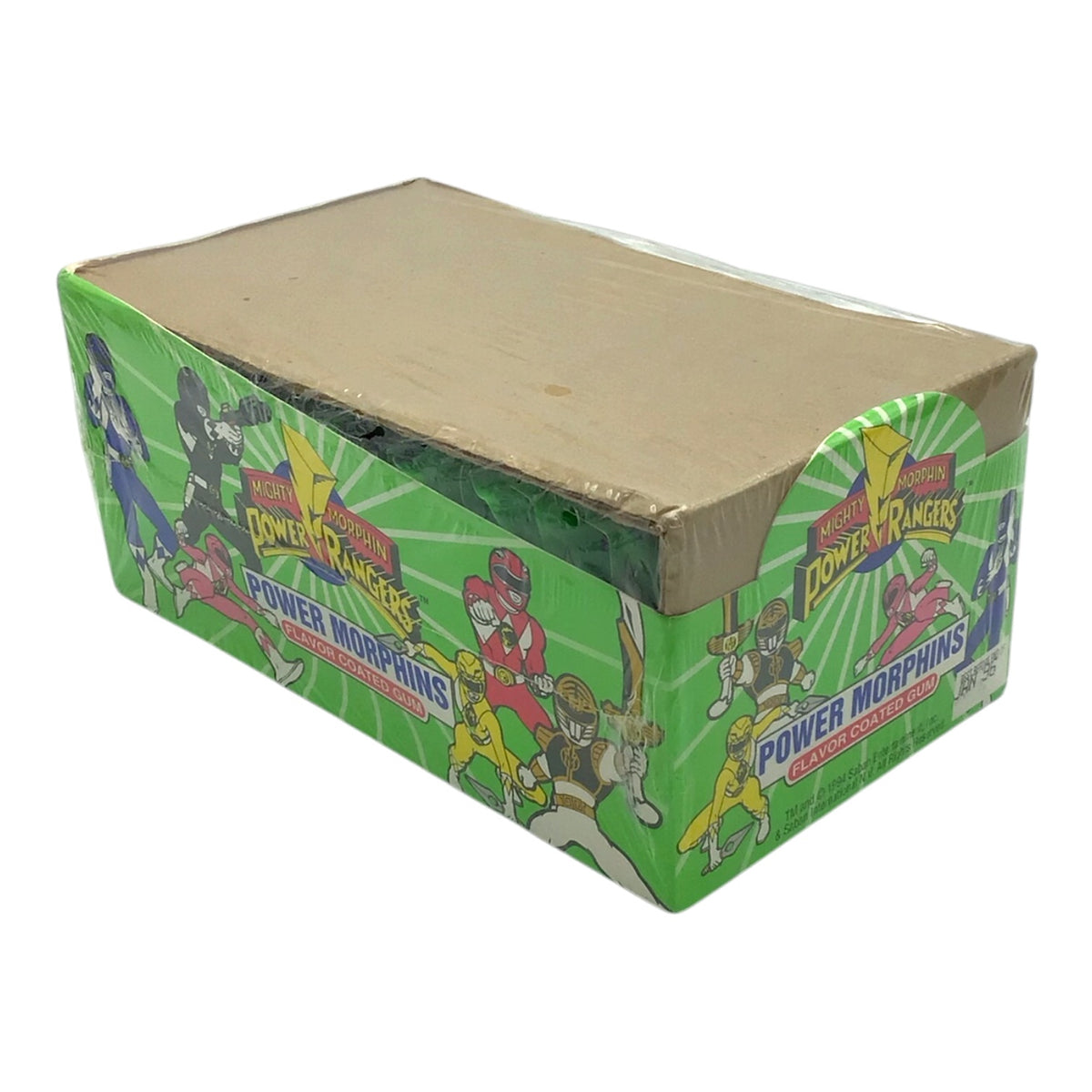 Mighty Morphin Power Rangers Flavor Coated Gum Sealed Case 24 Packs 1994