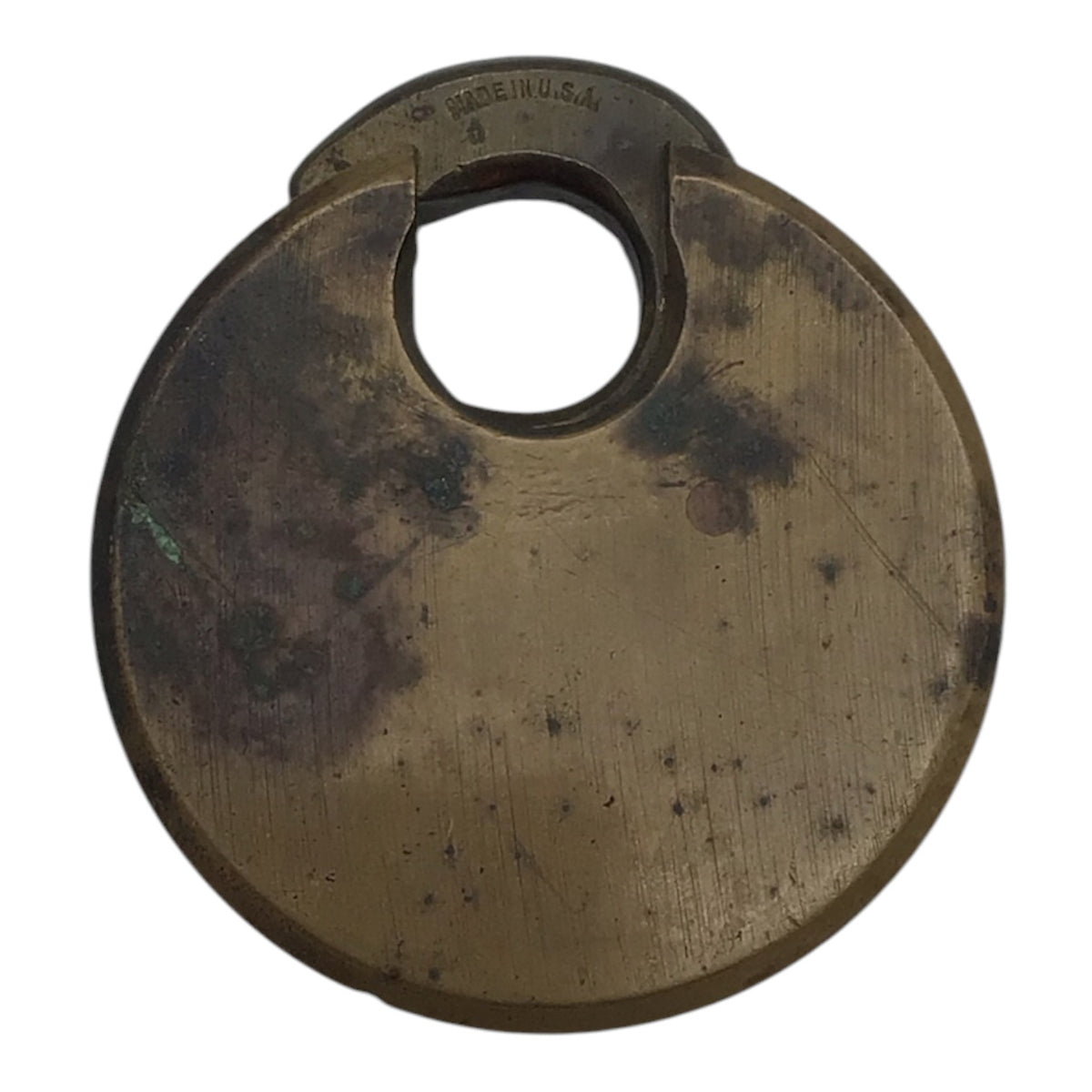 Antique Champion 6-Lever Pancake Lock w/ Key