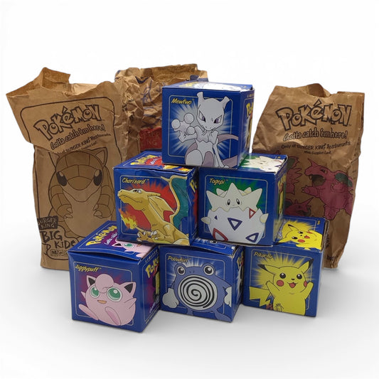 1999 Pokemon Burger King Limited Edition Gold Plated Card Set with Original BK Bags