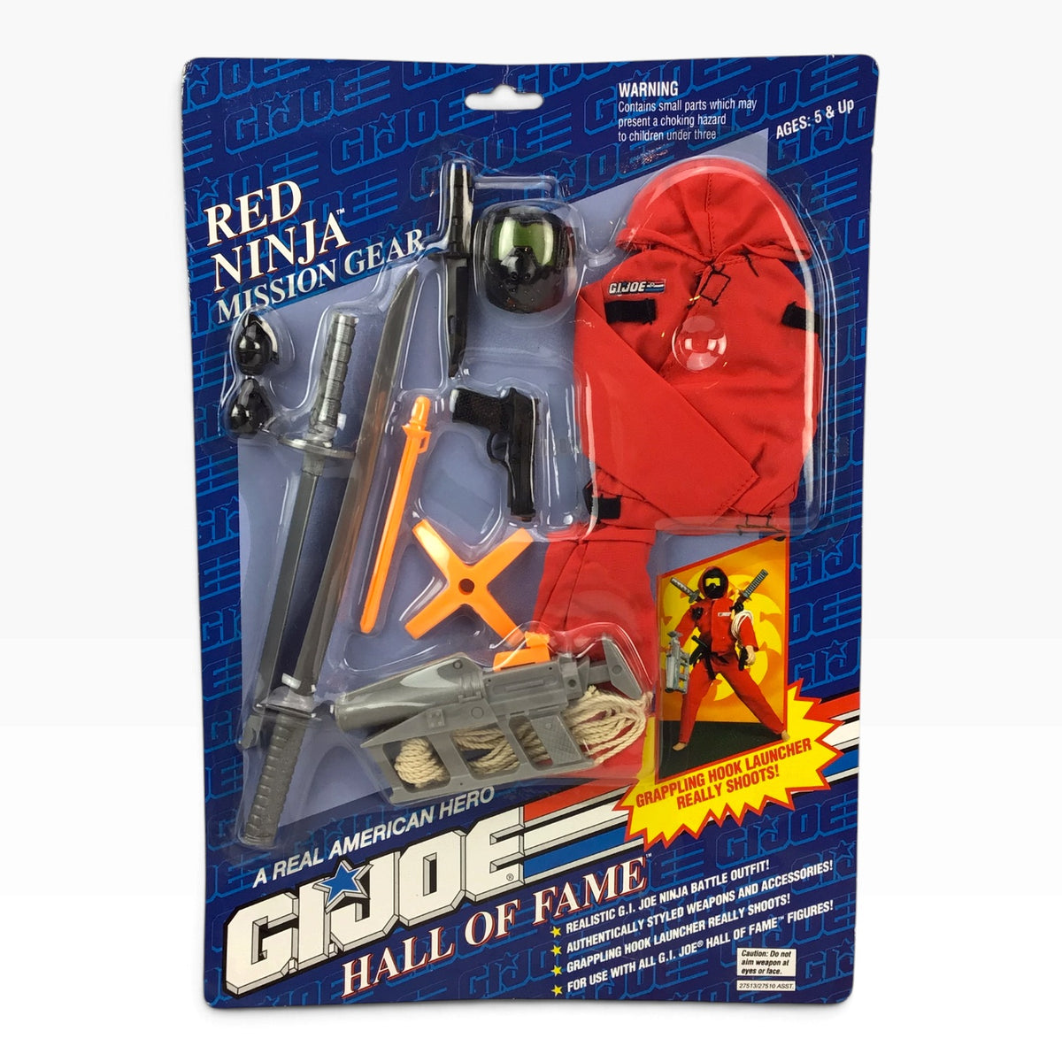 GI Joe Red Beret Weapons Arsenal and Red Ninja Mission Gear Sets (1993) – Hasbro Hall of Fame #27531, #27513