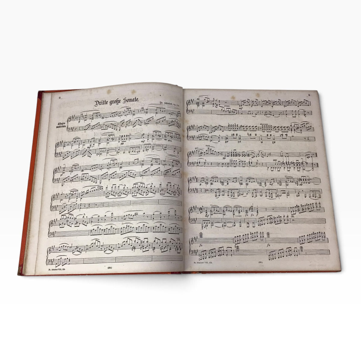 Franz Schubert Complete Compositions Piano Solo 2 Volume 8 – Antique German Piano Music Sheet Book