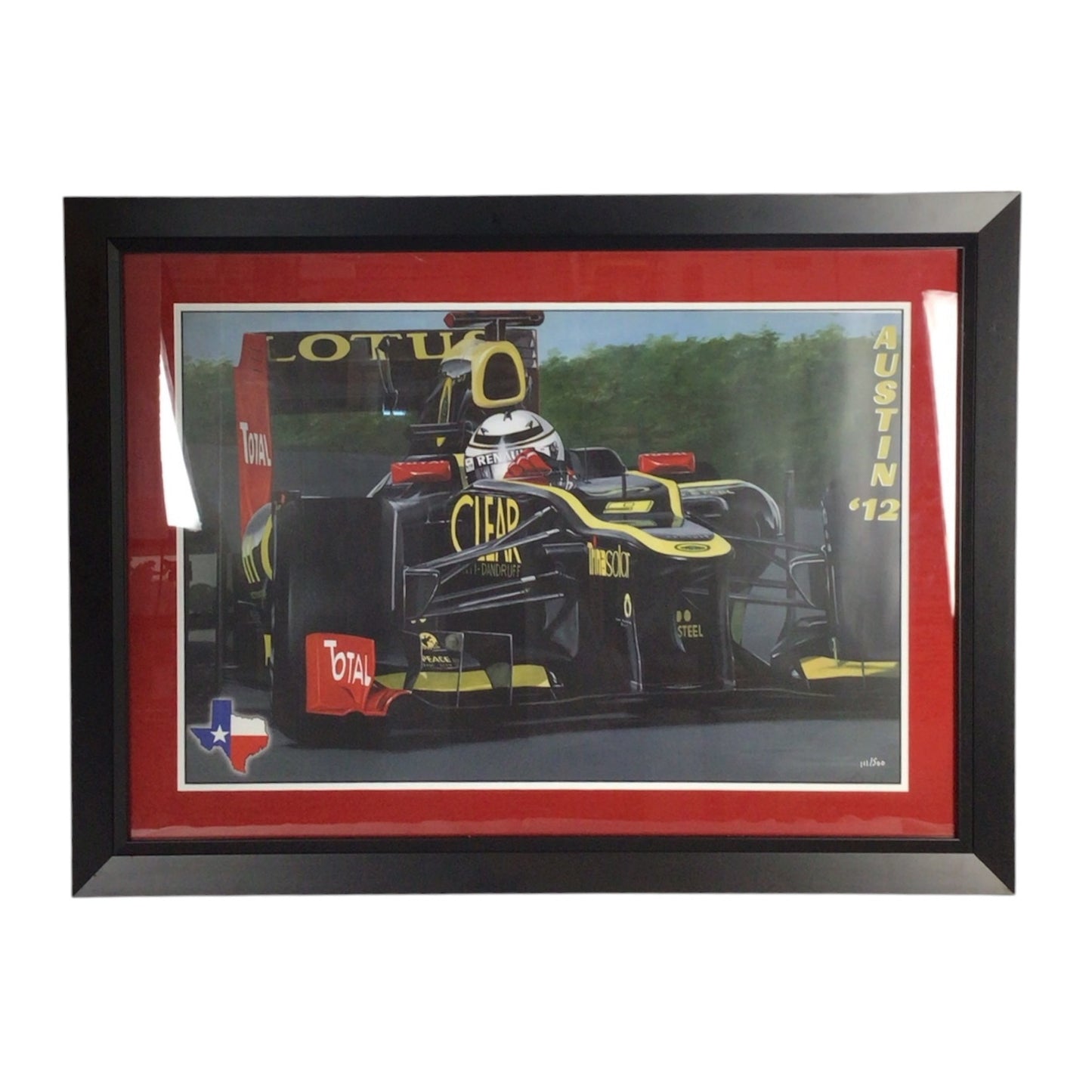 Formula One Austin GP 2012 Kimi Raikkonen Lotus Framed Print 111/500 - G.W. Lubach