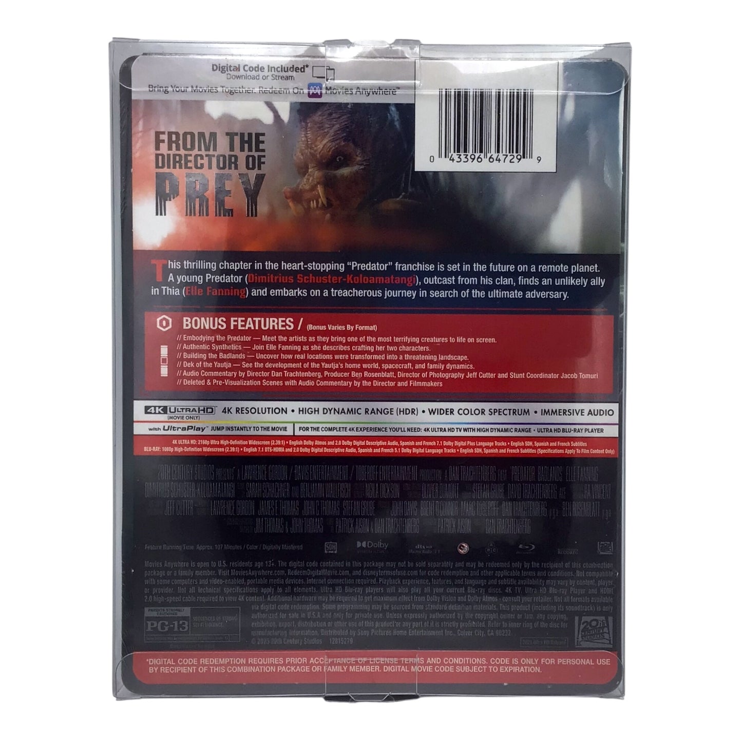Predator: Badlands SteelBook Limited Edition – 4K UHD + Blu-ray (2026) with Bonus Features