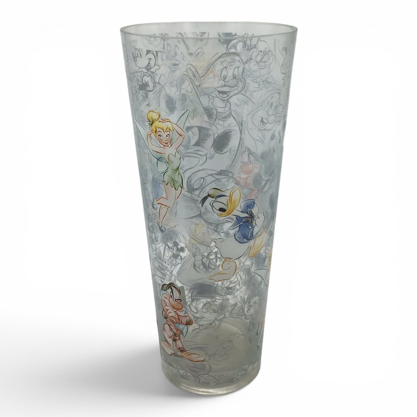 Disney Store Vase w/ Sketch Design - Donald Duck, Alice, Tinkerbell, etc