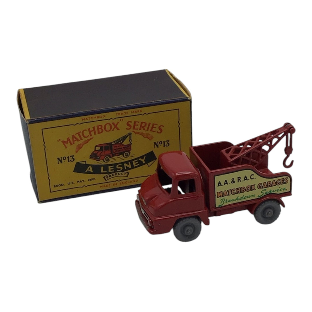 Lesney Matchbox Series No. 13 Wreck Truck w/ Original Box