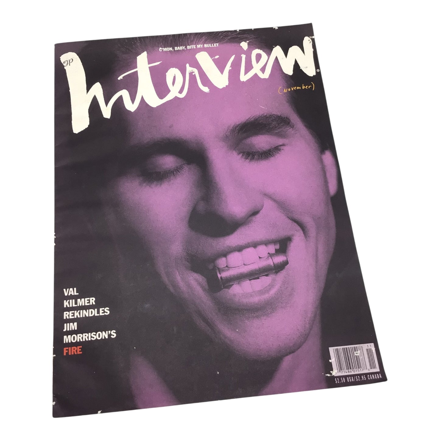 Interview Magazine – November 1990 – Val Kilmer Cover