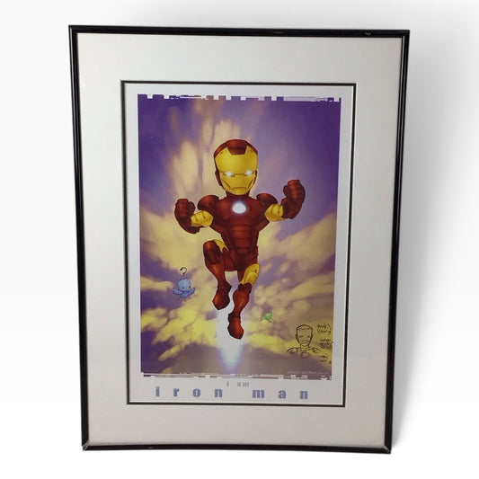 I Am Iron Man Framed Print Signed by Adam Archer at Comic Con 2008