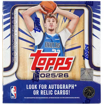 2025 Topps NBA Basketball Mega Box - 224 Total Cards - Look for Autos & Relics