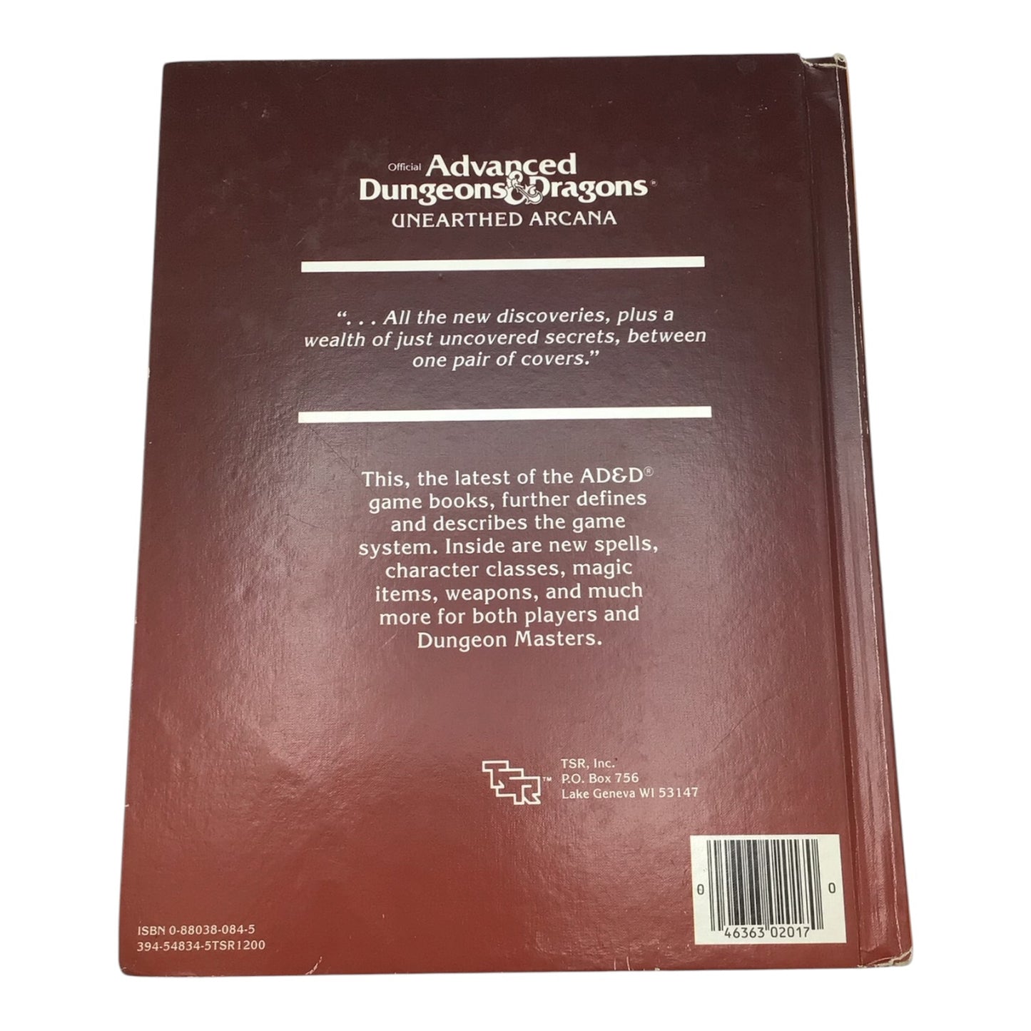 Advanced Dungeons & Dragons Unearthed Arcana (1985)