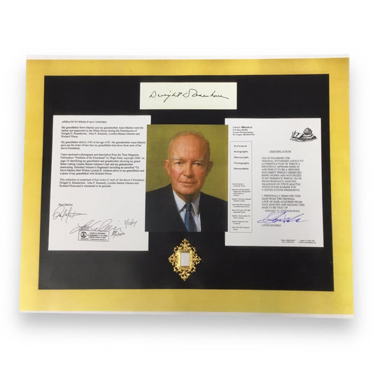 Dwight D. Eisenhower Hair Clipping with COA