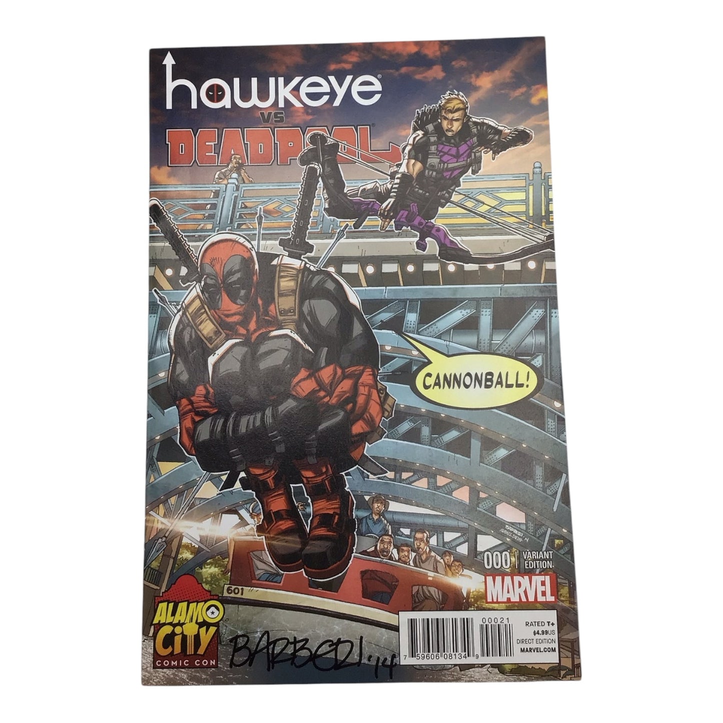 Hawkeye vs. Deadpool #0 Alamo City Comic Con Variant - Signed by Carlo Barberi