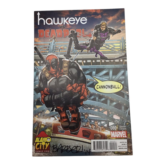 Hawkeye vs. Deadpool #0 Alamo City Comic Con Variant - Signed by Carlo Barberi