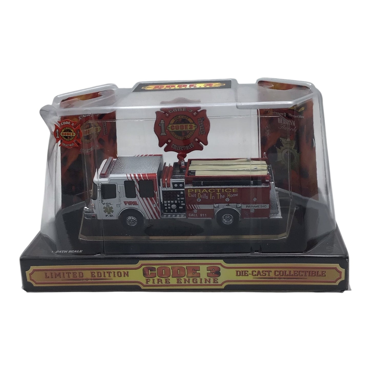 Code 3 Volunteer Firetruck 1/64 Scale Limited Edition Die Cast Collectible
