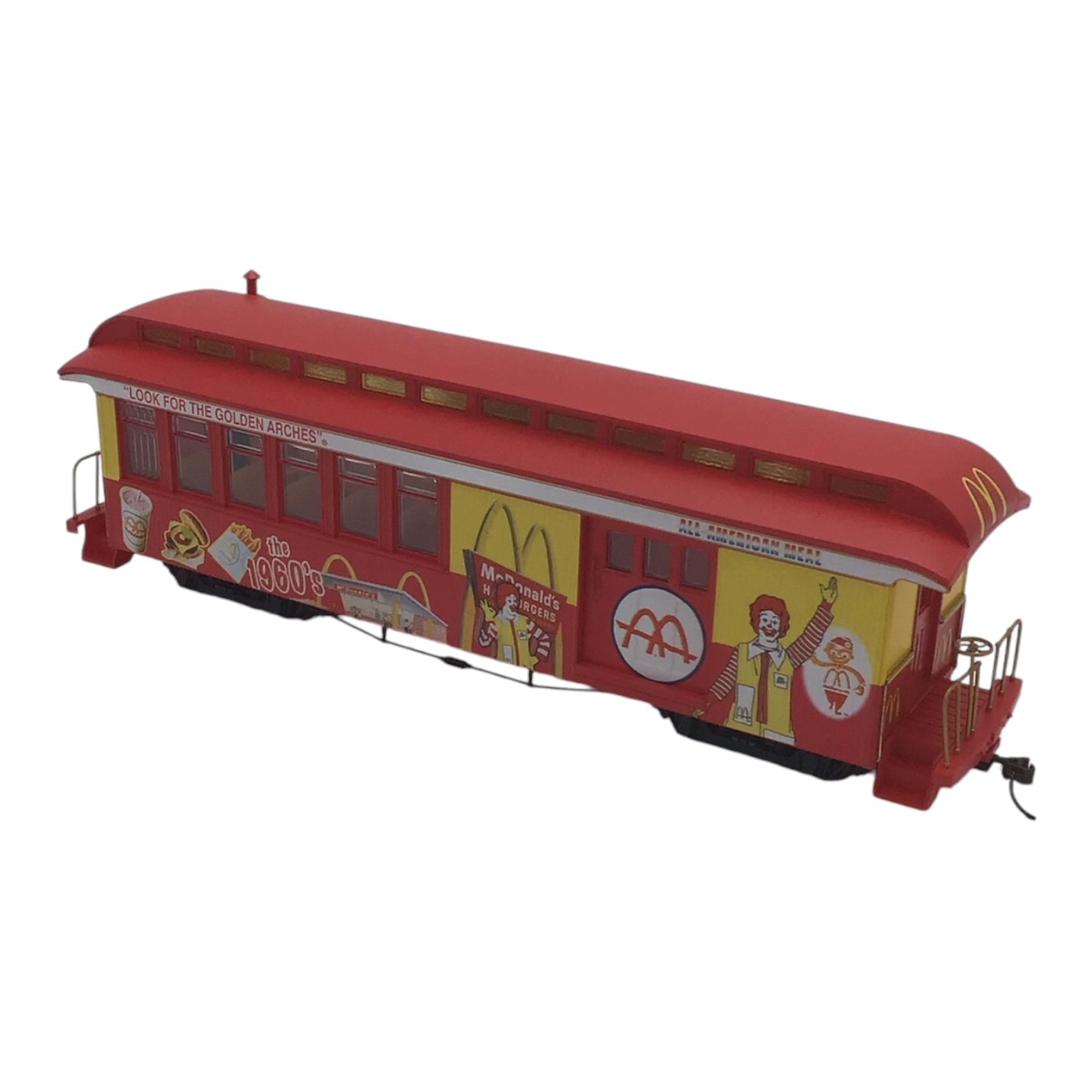 Hawthorne Village McDonald's 50th Anniversary Train Car Set of 4 w/ Tracks