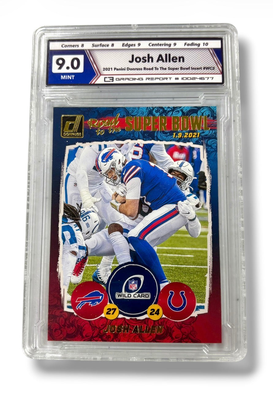 2021 Panini Donruss #WC2 Road to the Super Bowl Josh Allen GR 9.0 Mint