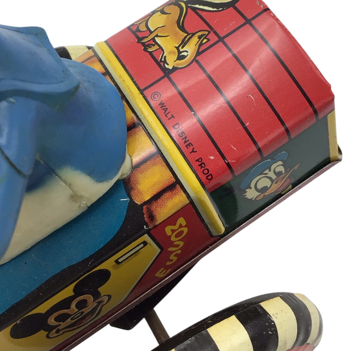 Vintage 1950s Disney Tin Windup Donald Duck Dipsy Car Toy