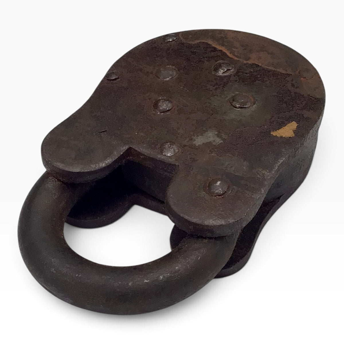Vintage-Style Cast Iron Alcatraz Prison Padlock with 2 Skeleton Keys