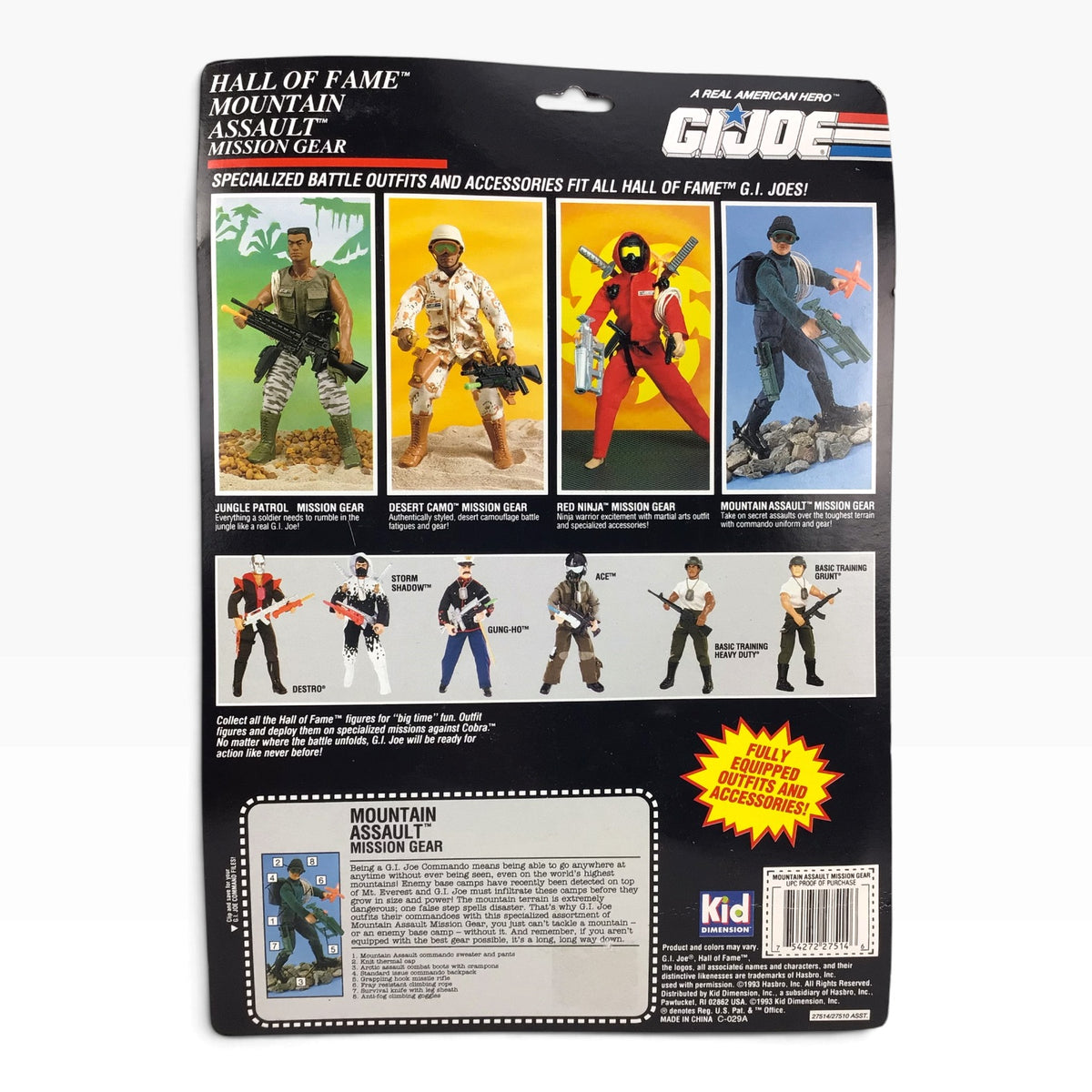 GI Joe Mountain Assault Mission Gear Set (1993) – Hasbro Hall of Fame #27514