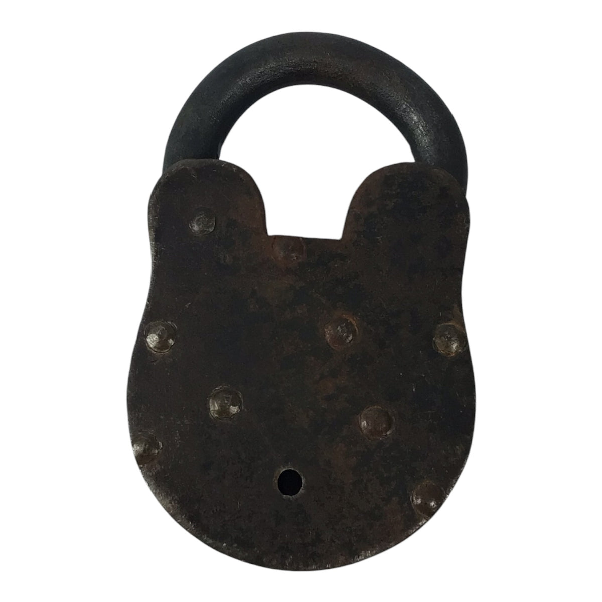 Extra Large Antique Iron Padlock w/ 2 Keys