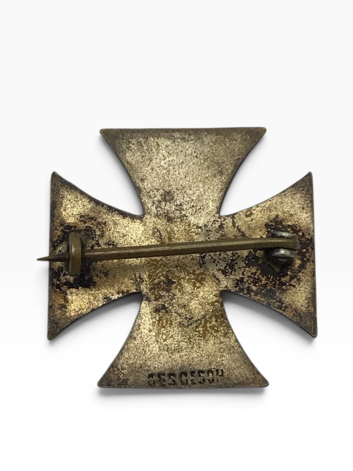 German WW1 Kaiser Wilhelm II Iron Cross Patriotic Badge "God With Us" 1914-1916