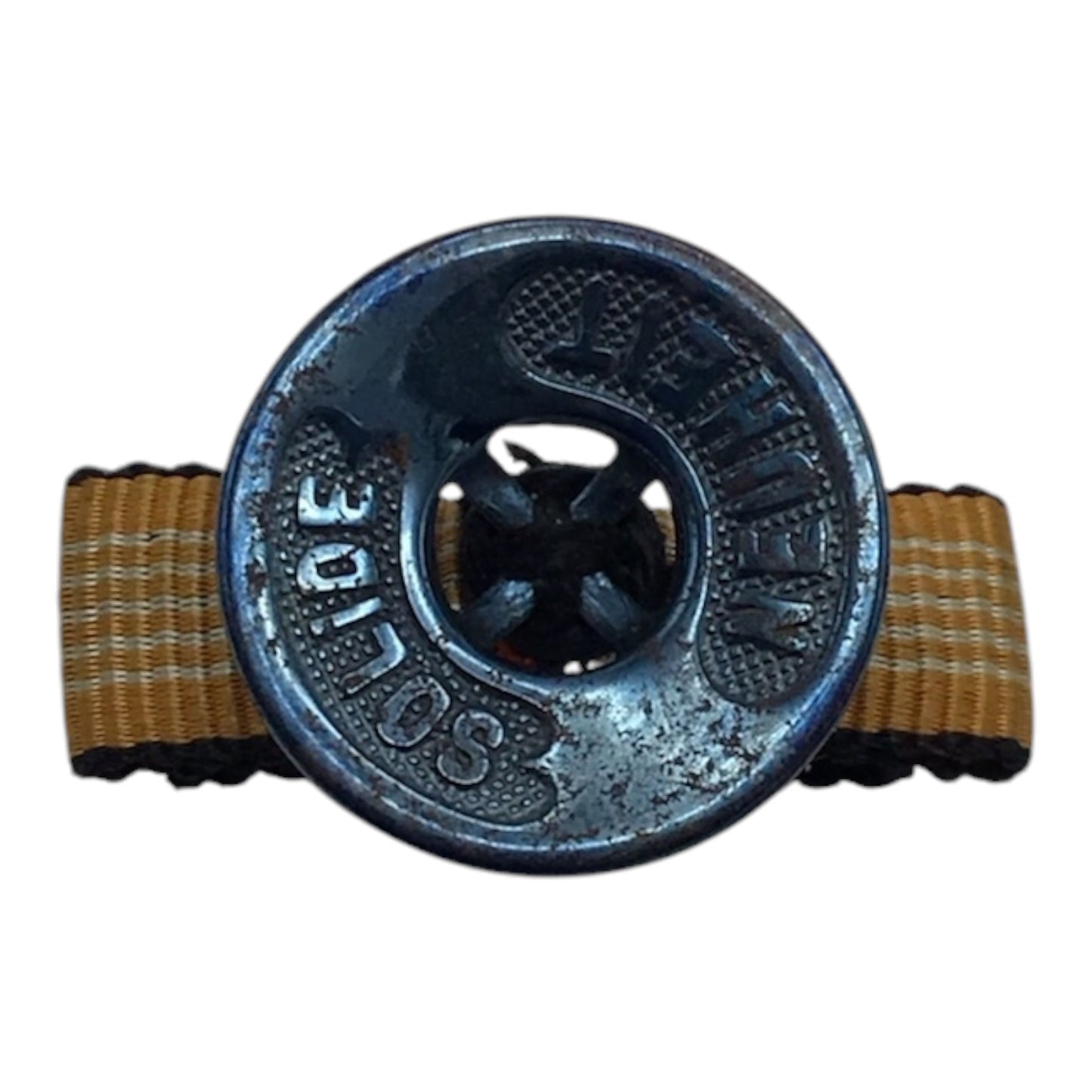 German WWI Hindenburg Cross with Swords Button Ribbon