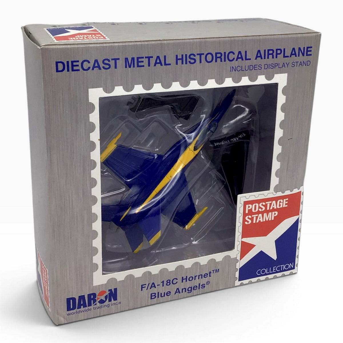 F/A-18C Hornet Blue Angels Diecast Scale Model Airplane (2022) – Postage Stamp Collection