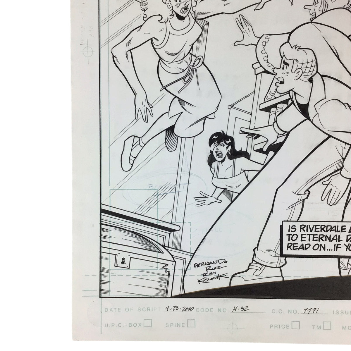 Original Art Comic Cover Archie's Weird Mysteries #11 by Ruiz & Kelowski