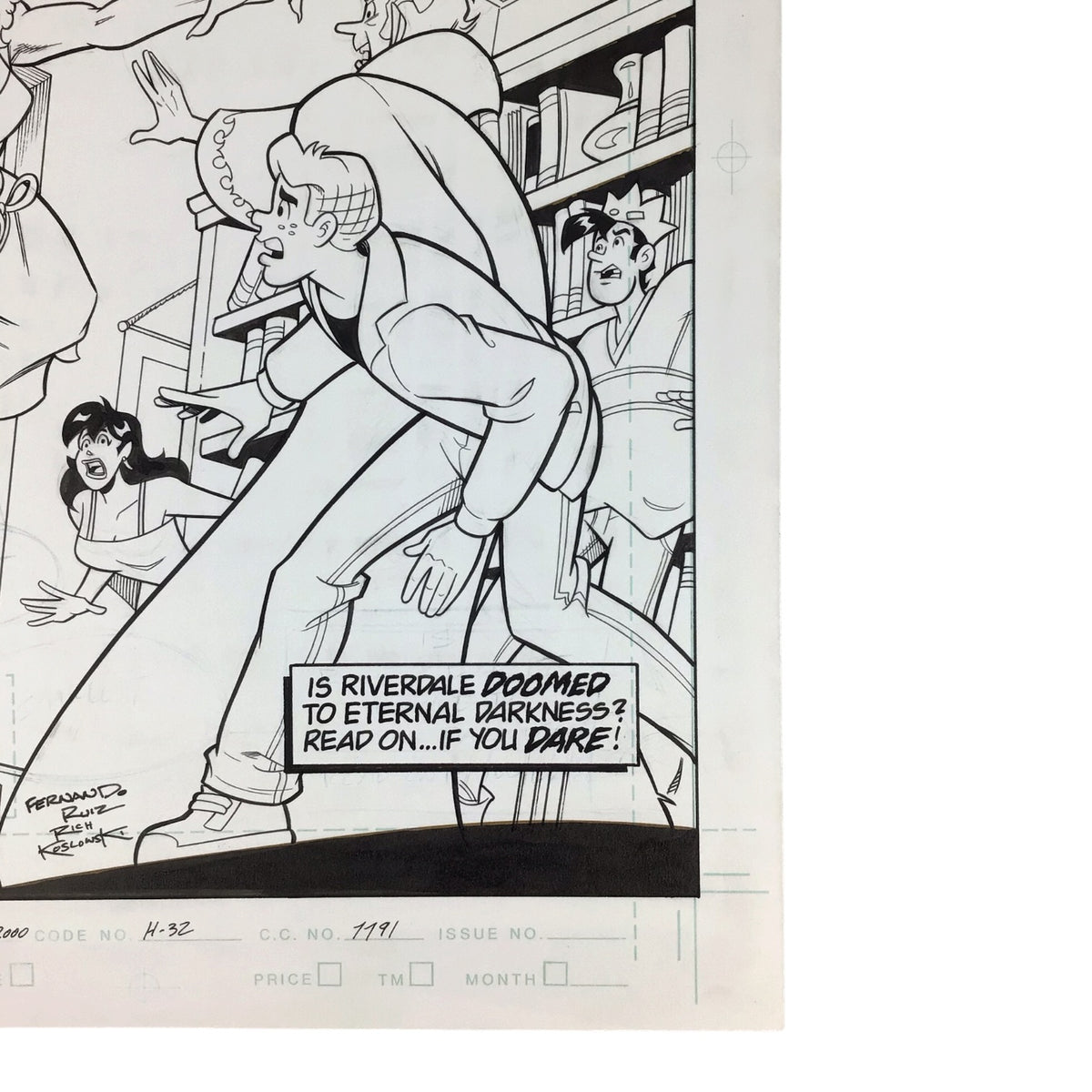 Original Art Comic Cover Archie's Weird Mysteries #11 by Ruiz & Kelowski