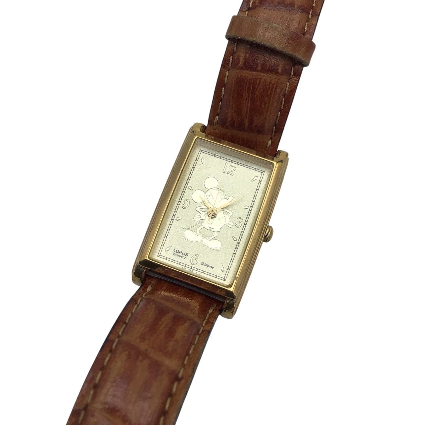Leather Mickey Mouse Watch - Womens